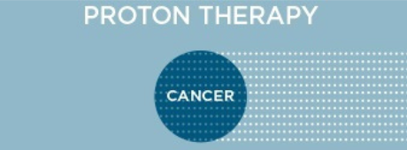 Proton therapy image with a circle and the word cancer